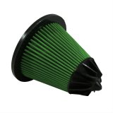 Green Filter High Performance Factory Replacement Air Filters 2046 Element, Conical, Woven Cotton, Green, Ford, Mazda, Mercury, Each thumbnail 1
