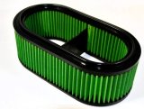 Green Filter High Performance Factory Replacement Air Filters 7382 Filter, Replacement, Oval Flanged, Woven Cotton, Green, Chevrolet, Each thumbnail 2