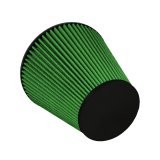 Green Filter High Performance Universal Air Filters 2452 Filter, Performance, Conical Flanged, Woven Cotton, Green, 4.00 in. Inlet Flange I.D., 7.80 in. Length, Each thumbnail 1