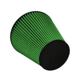 Green Filter High Performance Universal Air Filters 2452 Filter, Performance, Conical Flanged, Woven Cotton, Green, 4.00 in. Inlet Flange I.D., 7.80 in. Length, Each thumbnail 2