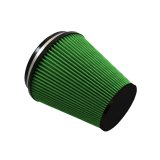 Green Filter High Performance Universal Air Filters 2382 Filter, Conical Flanged, Woven Cotton, Green, 6.000 in. Inlet Flange, 8.00 in. Length, Each thumbnail 2