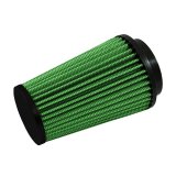 Green Filter High Performance Universal Air Filters 2451 Filter, Conical Flanged, Woven Cotton, Green, 2.50 in. Inlet Flange, 6.00 in. Length, Each thumbnail 1