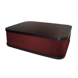Green Filter High Performance Universal Air Filters 4069 Filter, Round, Cotton Gauze, Red, 18.00 in. Inlet Flange Diameter, 19.00 in. Diameter, 5.00 in. Height, Universal, Each thumbnail 1