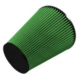 Green Filter High Performance Universal Air Filters 2478 Filter, Conical Flanged, Woven Cotton, Green, 4.00 in. Inlet Flange, 9.00 in. Length, Each thumbnail 1