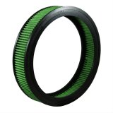 Green Filter High Performance Factory Replacement Air Filters 2073 Element, Round, Woven Cotton, Green, Buick, Cadillac, Chevy, GMC, Oldsmobile, Pontiac, Each thumbnail 1