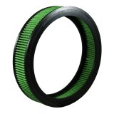 Green Filter High Performance Factory Replacement Air Filters 2073 Element, Round, Woven Cotton, Green, Buick, Cadillac, Chevy, GMC, Oldsmobile, Pontiac, Each thumbnail 2