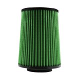 Green Filter High Performance Universal Air Filters 2139 Filter, Conical Flanged, Woven Cotton, Green, 2.750 in. Inlet Flange, 7.0 in. Length, Each thumbnail 1