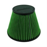 Green Filter High Performance Universal Air Filters 7081 Filter, Conical Flanged, Woven Cotton, Green, 4.50 in. Inlet Flange Diameter, 6.00 in. Length, Each thumbnail 1