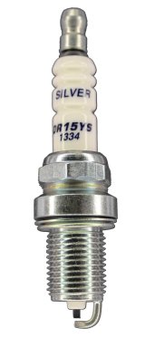 Brisk Silver Racing Spark Plugs DR15YS Plugs, Silver, Silver, 14mm Thread Size, 19mm Reach, Gasket Seat, Resistor, Each thumbnail 2