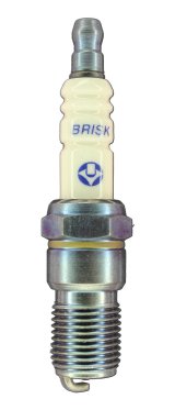 Brisk Silver Racing Spark Plugs GR14S Plugs, Racing, Silver, 14mm Thread Size, 18mm Reach, Tapered Seat, 14 Heat Range, Resistor, Each thumbnail 1