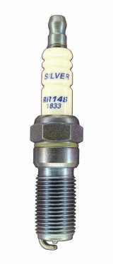 Brisk Silver Racing Spark Plugs RR14S Plugs, Racing, Silver, 14mm Thread Size, 25mm Reach, Tapered Seat, 14 Heat Range, Resistor, Each thumbnail 1