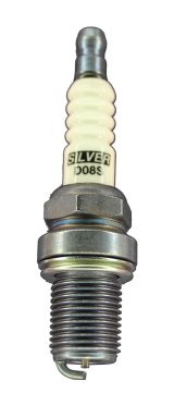 Brisk Silver Racing Spark Plugs D08S Plugs, Racing, Silver, 14mm Thread Size, 19mm Reach, Gasket Seat, 8 Heat Range, Each thumbnail 1