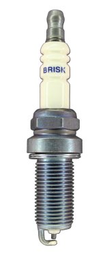 Brisk Silver Racing Spark Plugs ER12YS Plugs, Racing, Silver, 14mm Thread Size, 26.5mm Reach, Gasket Seat, 12 Heat Range, Resistor, Each thumbnail 1