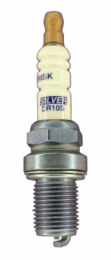Brisk Silver Racing Spark Plugs DR10S Plugs, Racing, Silver, 14mm Thread Size, 19mm Reach, Gasket Seat, 10 Heat Range, Resistor, Each thumbnail 2