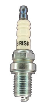 Brisk Silver Racing Spark Plugs DR12S Plugs, Racing, Silver, 14mm Thread Size, 19mm Reach, Gasket Seat, 12 Heat Range, Resistor, Each thumbnail 1