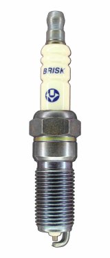 Brisk Silver Racing Spark Plugs RR14YS Plugs, Racing, Silver, 14mm Thread Size, 25mm Reach, Tapered Seat, 14 Heat Range, Resistor, Each thumbnail 1