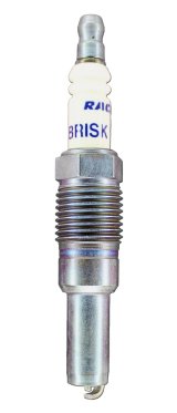 Brisk Silver Racing Spark Plugs 3VR12S Plugs, Racing, Silver, 16mm Thread Size, 22mm Reach, Tapered Seat, 12 Heat Range, Resistor, Each thumbnail 1