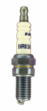 Brisk Silver Racing Spark Plugs BR12S Plugs, Racing, Silver, 12mm Thread Size, 19mm Reach, Tapered Seat, 12 Heat Range, Resistor, Each thumbnail 2