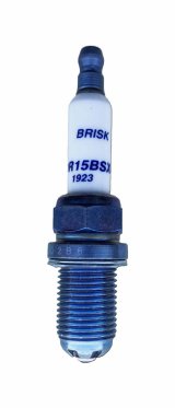 Brisk Premium EVO Spark Plugs DR15BSXC Plugs, EVO, Copper, 14mm Thread Size, 19mm Reach, Gasket Seat, 15 Heat Range, Resistor, Each thumbnail 2