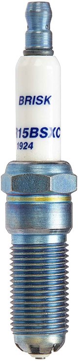 Brisk Premium EVO Spark Plugs RR15BSXC Plugs, EVO, Copper, 14mm Thread Size, 25mm Reach, Tapered Seat, 15 Heat Range, Resistor, Each thumbnail 2