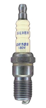 Brisk Silver Racing Spark Plugs GR10S Plugs, Racing, Silver, 14mm Thread Size, 18mm Reach, Tapered Seat, 10 Heat Range, Resistor, Each thumbnail 2