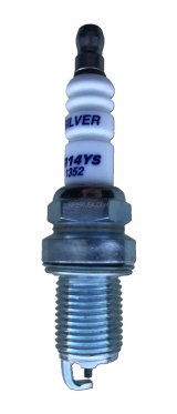 Brisk Silver Racing Spark Plugs DR14YS Plugs, Racing, Silver, 14mm Thread Size, 19mm Reach, Gasket Seat, 14 Heat Range, Resistor, Each thumbnail 2