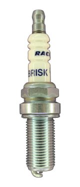 Brisk Silver Racing Spark Plugs ER12S Plugs, Racing, Silver, 14mm Thread Size, 26.5mm Reach, Gasket Seat, 12 Heat Range, Resistor, Each thumbnail 1