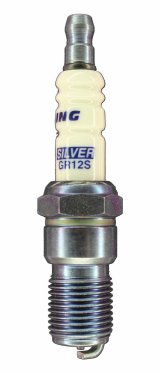 Brisk Silver Racing Spark Plugs GR12S Plugs, Racing, Silver, 14mm Thread Size, 18mm Reach, Tapered Seat, 12 Heat Range, Resistor, Each thumbnail 2