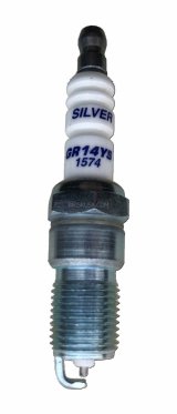 Brisk Silver Racing Spark Plugs GR14YS Plugs, Racing, Silver, 14mm Thread Size, 18mm Reach, Tapered Seat, 14 Heat Range, Resistor, Each thumbnail 2