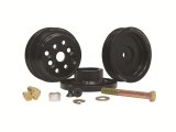 KRC Power Steering Serpentine Pulley Kits 36400000 System, Pro Series, Serpentine, Aluminum, Black Anodized, 3-Groove, Standard Ratio, SB Chevy, Kit thumbnail 1
