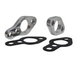 KRC Power Steering Water Pump Spacers 15003000 Spacers, Pump, 0.375 in., Billet Aluminum, Natural, with Gaskets, Natural, Chevy, Small Block, Kit thumbnail 2