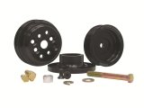 KRC Power Steering Serpentine Pulley Kits 36401500 System, Pro Series, Serpentine, Aluminum, Black Anodized, 3-Groove Mid-Performance Ratio, SB Chevy, Kit thumbnail 1