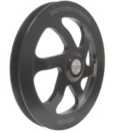 KRC Power Steering Pump Pulleys 20011000 Pulley, Pump, V-Belt, Single Groove, Aluminum, Black Anodized, 6 in. OD, Each thumbnail 1