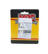 KRC Power Steering Pump Flow Control Fittings 25310000 Fitting, Pump, ID C, Aluminum, Blue Anodized, Straight, Male -6 AN, Pump, Each thumbnail 3