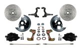 LEED Brakes Front Disc Brake Conversion Kits BFC1002SMX Kit, Conversion, Cross-Drilled/Slotted Rotors, Vented, Cast Iron Calipers, Black Powdercoated, Stock Ride Height, 5 x 4.75 in., Kit thumbnail 2