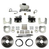 LEED Brakes Rear Disc Brake Conversion Kits for 1987-1992 MUSTANG - RC0013 Kit, Drum to Conversion, Single Piston, Solid Surface Vented Rotors, 5-Lug, Zinc Plated Calipers, Master Cylinder, Ford, Kit thumbnail 1