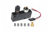 LEED Brakes Adjustable Brake Proportioning Valves PVC-B Valve, Adjustable, Two Inlet, Female Threads, Three Outlet, Female Threads, Aluminum, Black Anodized, Universal, Each thumbnail 1