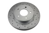 LEED Brakes Rear Disc Brake Conversion Kits RRC1001X Kit, Conversion, Cross-drilled/Slotted Rotors, Red Powdercoated Calipers, Buick, Chevy, GMC, Oldsmobile, Pontiac, Kit thumbnail 2