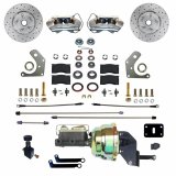 LEED Brakes Front Disc Brake Conversion Kits FC2002-8405X Kit, Conversion, Power Assist, Cross-Drilled/Slotted Rotors, Cast Iron Calipers, Zinc Plated, 5 x 4.50 in. Bolt Pattern, Kit thumbnail 1