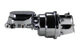 LEED Brakes Master Cylinder and Brake Booster Combos 4L6B4 7 in. Booster, Chrome, Firewall Mount, Dual Bowl Cylinder, Aluminum, Chrome, Non-Adjustable Proportioning Valve, Disc/Disc, Kit thumbnail 3