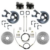 LEED Brakes Rear Disc Brake Conversion Kits for 1970-1981 CAMARO, FIREBIRD - RC1003X Kit, Conversion, Cross-drilled/Slotted Rotors, Zinc Plated Calipers, Chevy, Pontiac, Kit thumbnail 1