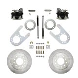 LEED Brakes Rear Disc Brake Conversion Kits RC6004 Kit, Conversion, Solid Surface Rotors, Black Calipers, 5 x 5.00 in. Bolt Pattern, 11.53 in. Diameter Rotors, Chevy, GMC, Kit thumbnail 1
