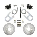 LEED Brakes Rear Disc Brake Conversion Kits RC6004 Kit, Conversion, Solid Surface Rotors, Black Calipers, 5 x 5.00 in. Bolt Pattern, 11.53 in. Diameter Rotors, Chevy, GMC, Kit thumbnail 2