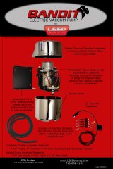 LEED Brakes Bandit Electric Vacuum Pump Kits VP001C Pump, Street, Electric, Chrome Housing, 25 hg Max Vacuum, 12 V DC, Hose Included, Universal, Kit thumbnail 6
