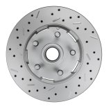 LEED Brakes Front Disc Brake Conversion Kits CC0005RKX Caliper & Rotor Upgrade Kit, Max Grip Lite Caliper, Pad and Hose Kit w/ cross drilled and slot rotors Anodized; Mustang 64-67 thumbnail 2
