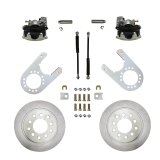 LEED Brakes Rear Disc Brake Conversion Kits RC6003 Kit, Conversion, Solid Surface Rotors, Zinc Plated Calipers, 5 x 5.00 in. Bolt Pattern, 11.53 in. Diameter Rotors, Chevy, GMC, Kit thumbnail 1