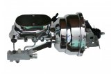 LEED Brakes Master Cylinder and Brake Booster Combos 2N6B2 8 in. Booster, Chrome, Firewall Mount, Dual Bowl Cylinder, Aluminum, Chrome, Non-Adjustable Proportioning Valve, Disc/Drum, Kit thumbnail 8
