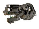 LEED Brakes Master Cylinder and Brake Booster Combos 2N6B4 8 in. Booster, Chrome, Firewall Mount, Dual Bowl Cylinder, Aluminum, Chrome, Non-Adjustable Proportioning Valve, Disc/Disc, Kit thumbnail 7