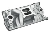 Professional Products CrossWind Vortec Intake Manifolds 52028 Manifold, CrossWind, Carbureted, Aluminum, Natural, Chevy, Small Block, Each thumbnail 3