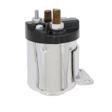 ACCEL Motorcycle Chrome Starter Solenoids 40111C Solenoid, Plated, Harley-Davidson®, Each thumbnail 1